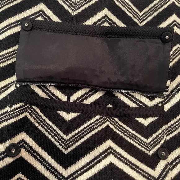 Talbots vintage merino wool duster jacket, black and white size XL - Picture 6 of 9